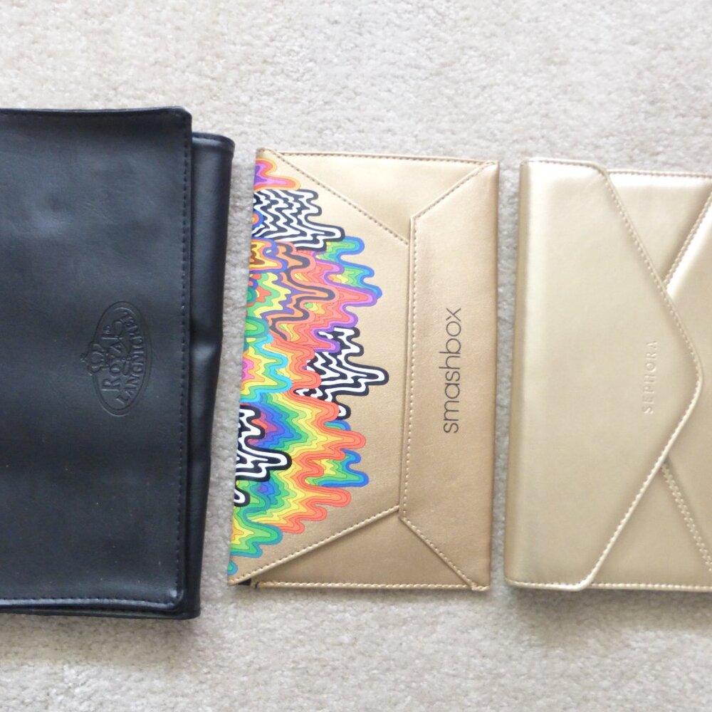 LOT of 3 makeup brush roll wraps - Royal & Langnickel, Sephora, Smashbox